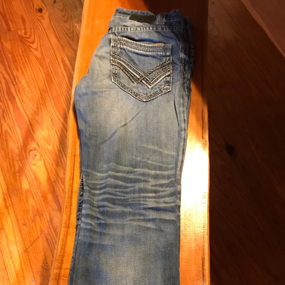 MENS buckle black jeans